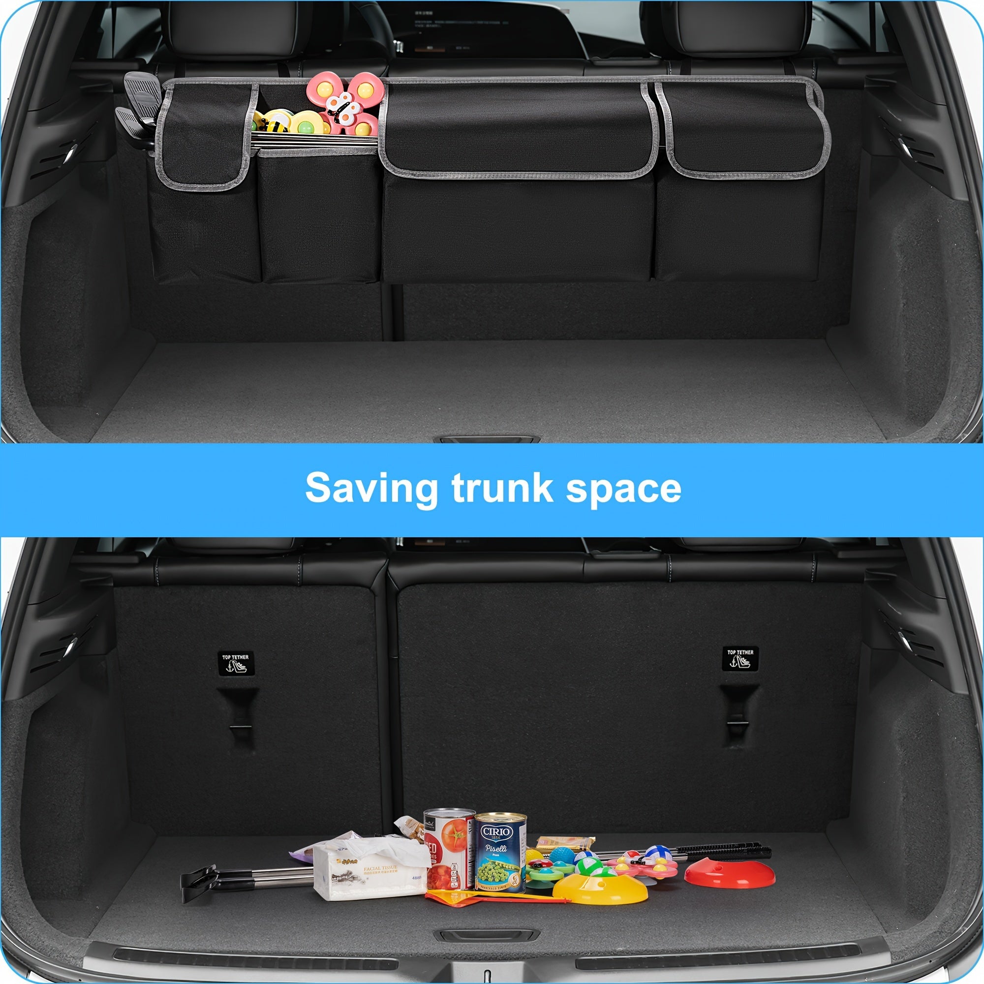 Universal Car Seat Back Storage Bag Large Capacity Multi-Pocket Oxford Cloth