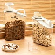 Pet Food Storage Container 2000ml 2800ml Airtight Dry Food Bin with Scale and Handle