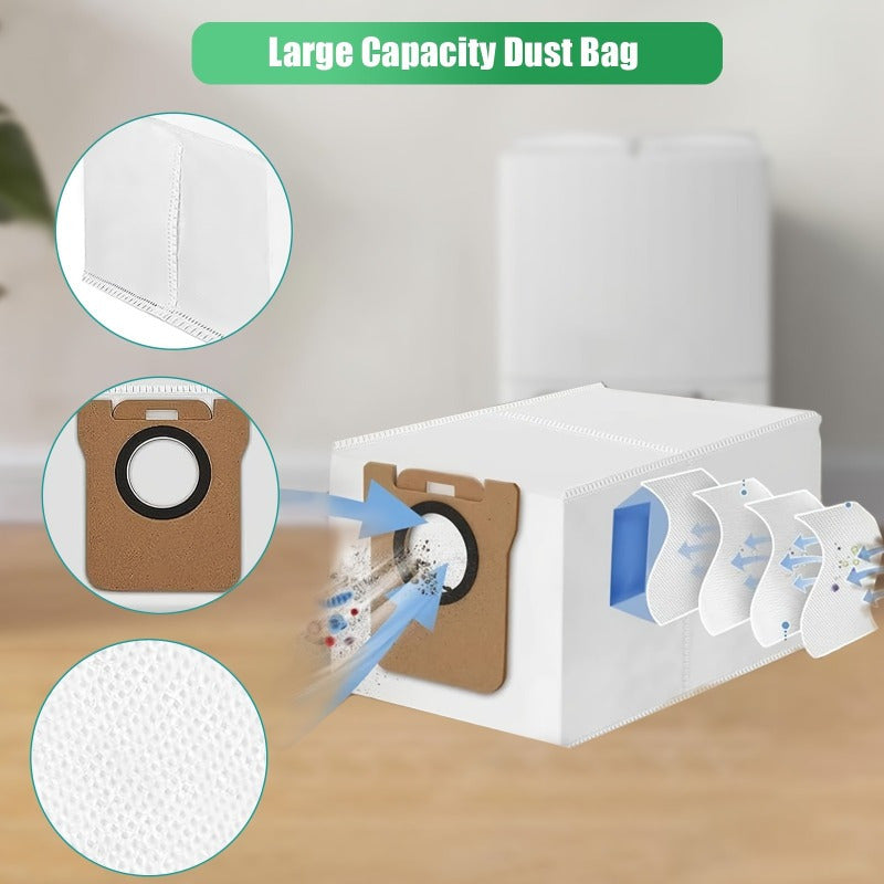 17-Piece Robot Vacuum Cleaner Accessory Set with Brushes Filters and Mopping Pads