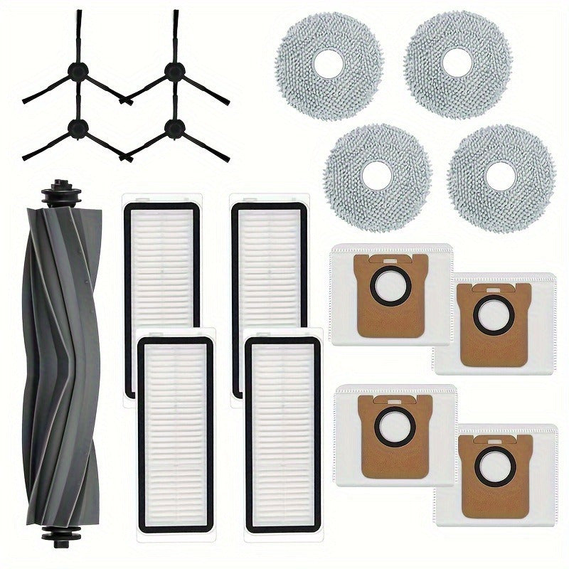 17-Piece Robot Vacuum Cleaner Accessory Set with Brushes Filters and Mopping Pads