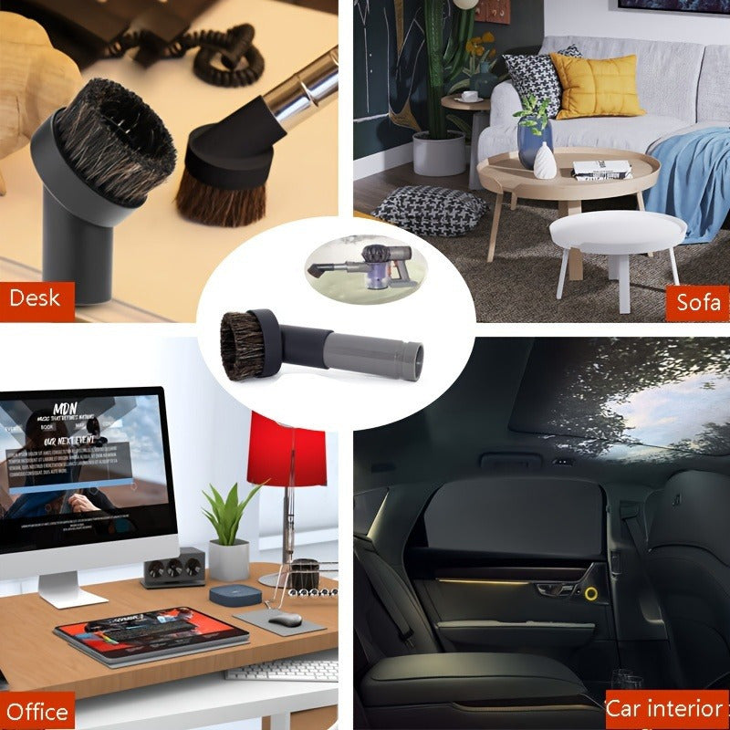 Uy, avtomobil, ofis uchun 4 ta bo'lakli vakuum aksessuarlar to'plami, cho'tka va adapter bilan