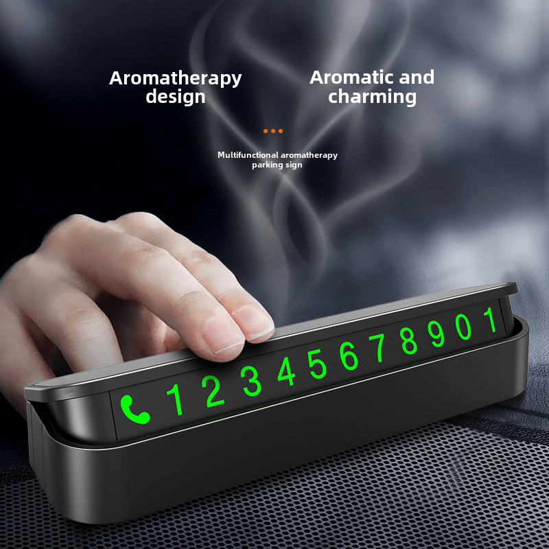 Glow-in-the-Dark Magnetic Parking Sign with Concealed Numbers for Cars Indoor Outdoor Use