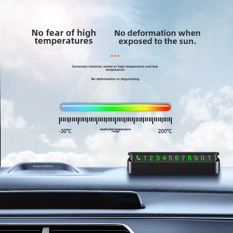 Glow-in-the-Dark Magnetic Parking Sign with Concealed Numbers for Cars Indoor Outdoor Use