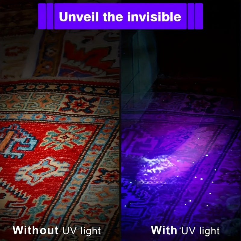 395nm UV Flashlight LED Black Light Pen for Invisible Ink Detection Money Scorpion Pet Urine Inspection