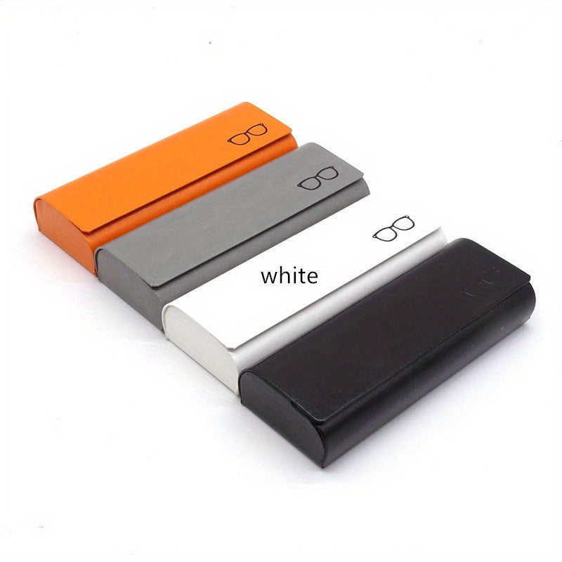 Solid Color Myopia Eyeglass Case Hard Shell Shockproof Magnetic Closure