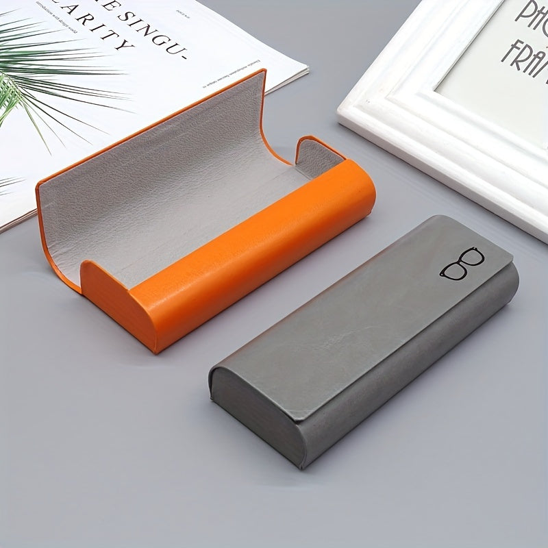 Solid Color Myopia Eyeglass Case Hard Shell Shockproof Magnetic Closure