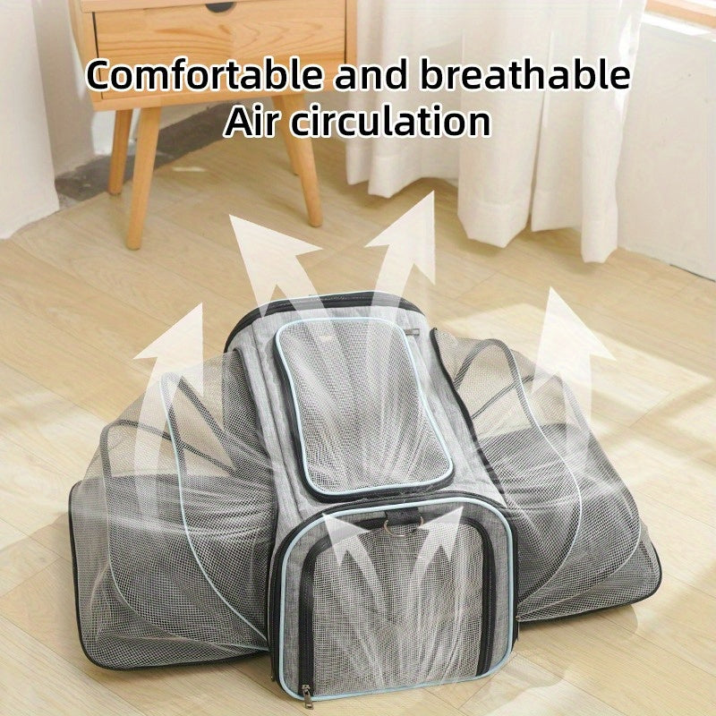 Прочный полиэстеровый переноска для питомцев с безопасной молнией, одобренная авиакомпаниями, мягкая сумка для кошек и собак