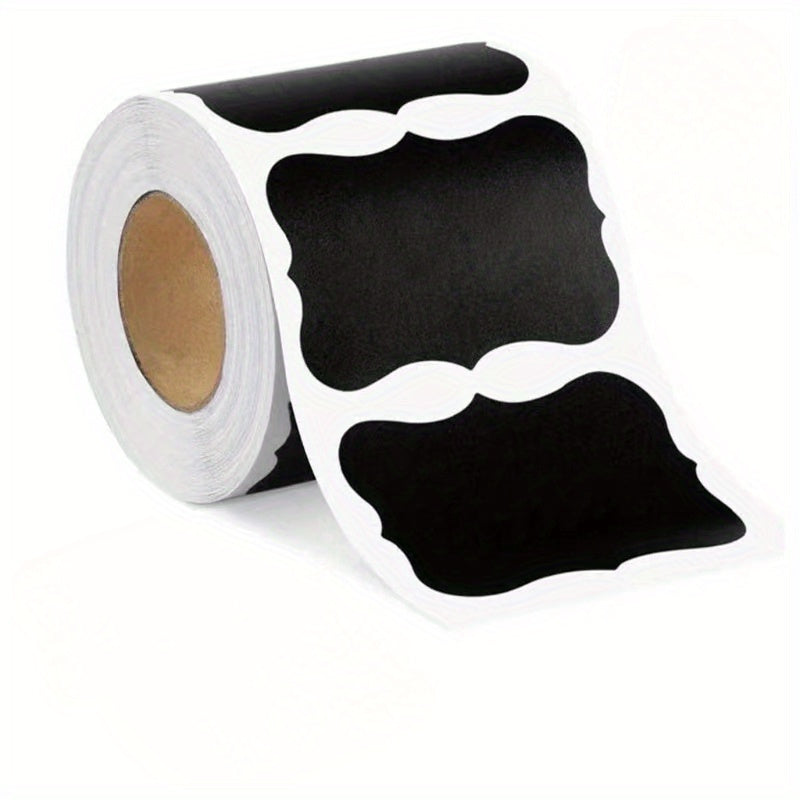 120 PVC Chalkboard Labels with Markers Reusable Black White Stickers for Organizing