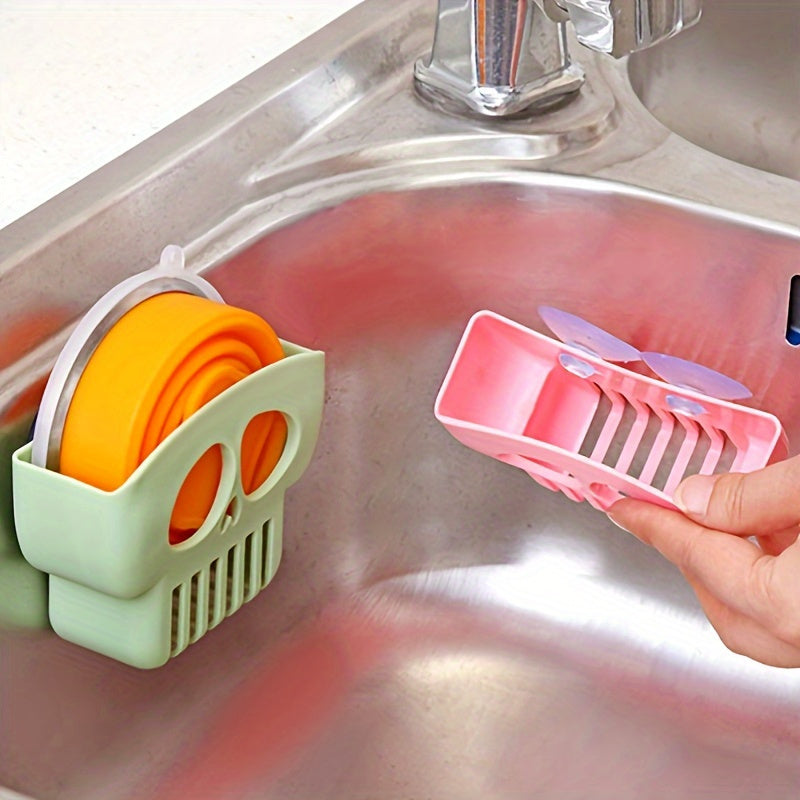 Juego de 3 soportes para esponjas de plástico para fregadero, bandeja de drenaje para paños de cocina