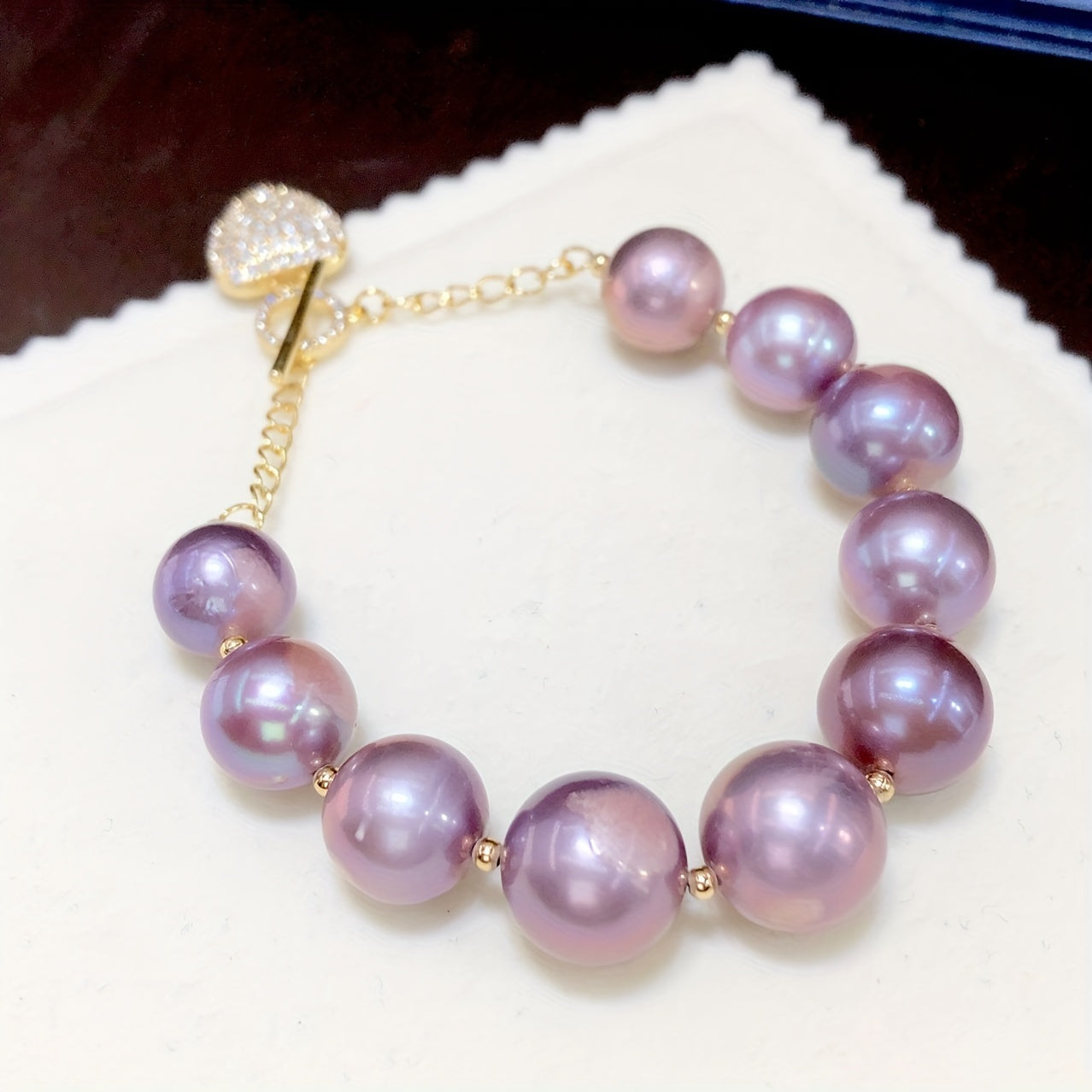 Ayollar uchun zamonaviy shirin suv marvarididan yasalgan bilaguzuk - Har kuni kiyish va sovg'alar uchun ajoyib, bayramlar va Thanksgiving uchun mukammal, Thanksgiving vaqti uchun ideal sovg'a.