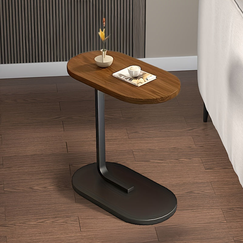 Round Coffee Table with Thick Top, Space-Saving Design for Home and Balcony