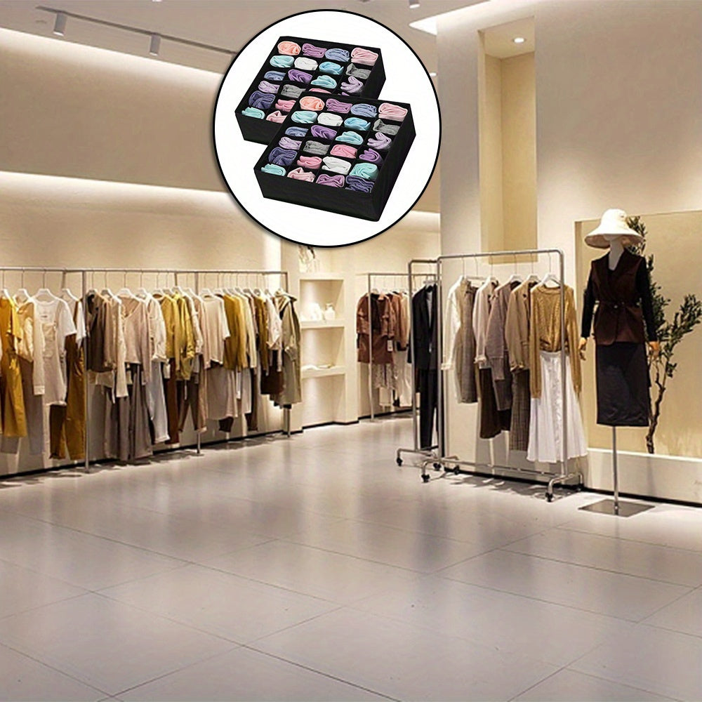 Organizador de cajones de tela plegable para calcetines, ropa interior, corbatas y almacenamiento en armario