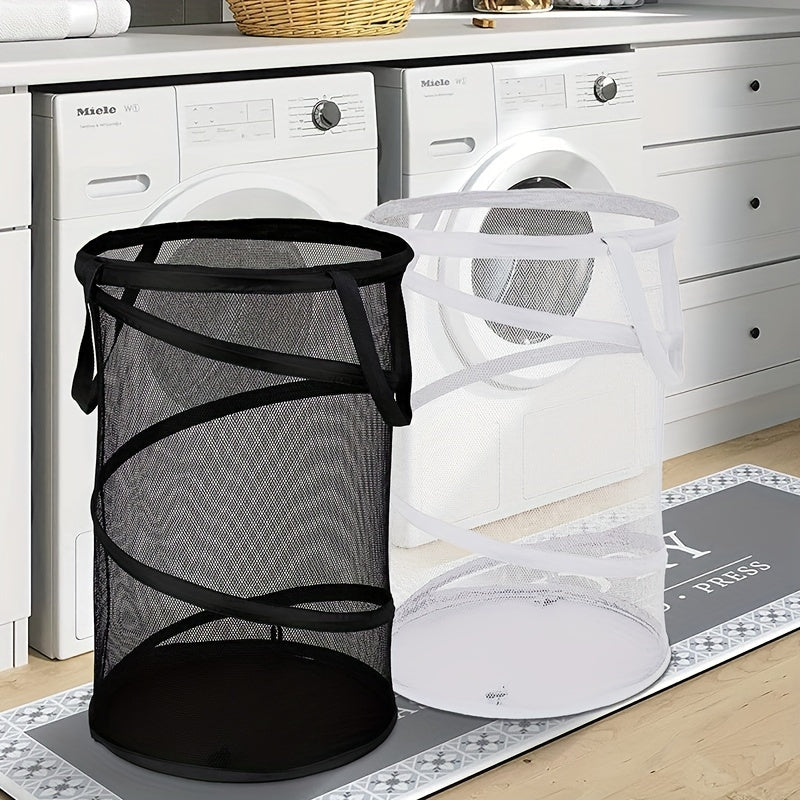 Collapsible Laundry Basket with Large Capacity Mesh Portable Organizer