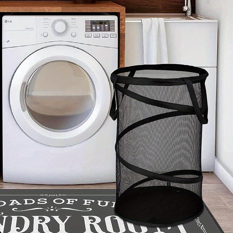 Collapsible Laundry Basket with Large Capacity Mesh Portable Organizer