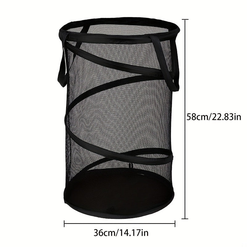 Collapsible Laundry Basket with Large Capacity Mesh Portable Organizer