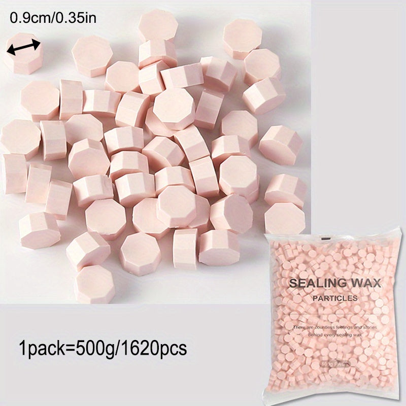 1620pcs 500g Octagonal Sealing Wax Particles for Envelope Gift Box DIY Retro Bulk Sealing Wax