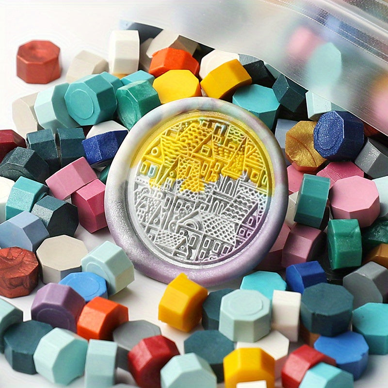 1620pcs 500g Octagonal Sealing Wax Particles for Envelope Gift Box DIY Retro Bulk Sealing Wax
