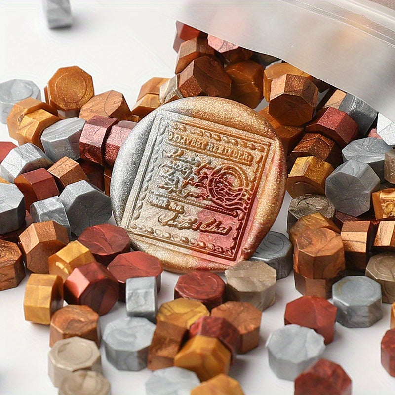 1620pcs 500g Octagonal Sealing Wax Particles for Envelope Gift Box DIY Retro Bulk Sealing Wax