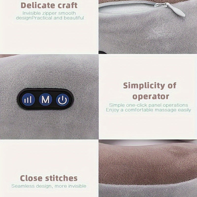 Elektr U-shaklidagi bo'yin massaj qiluvchi yostiq, dam olish uchun mo'ljallangan, turli sharoitlarda foydalanish mumkin. Ajoyib Onalar kuni sovg'asi, USB orqali zaryadlanadigan batareya va ≤36V ishlash voltaji bilan birga keladi.