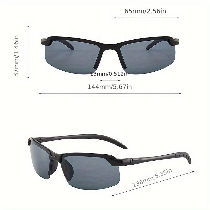 Unisex Night Vision Glasses for Driving Dual Lens PC Material No Diopter Yellow