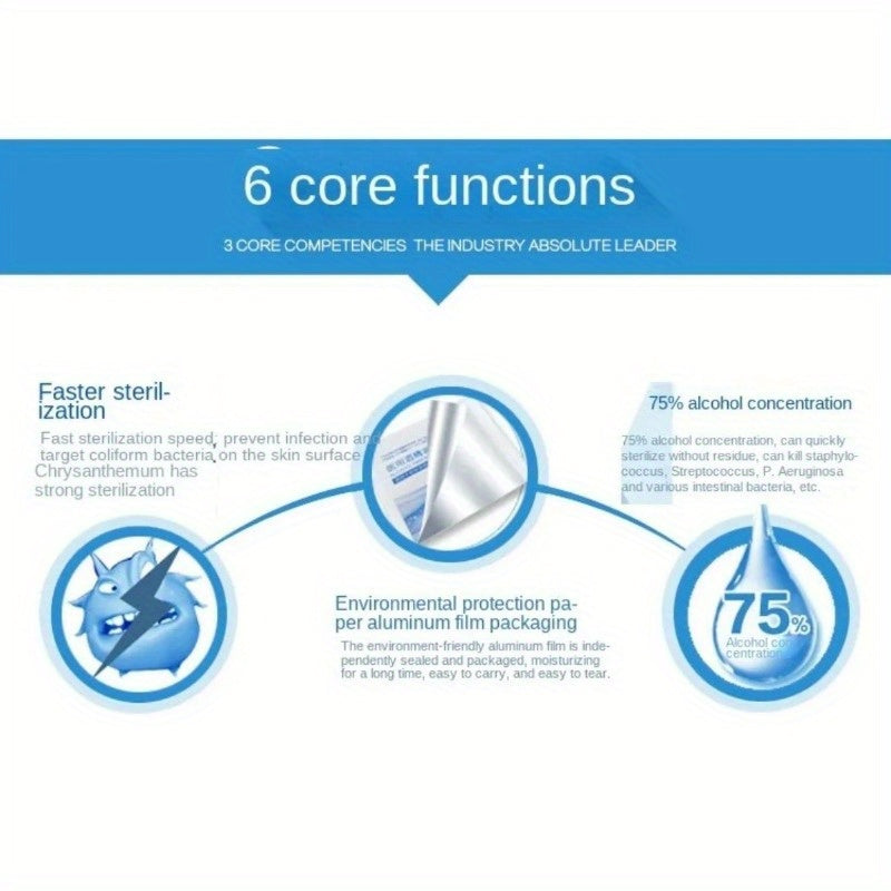 Caja de 100 hojas esterilizadas para bebidas, seguras, higiénicas y convenientes para beber