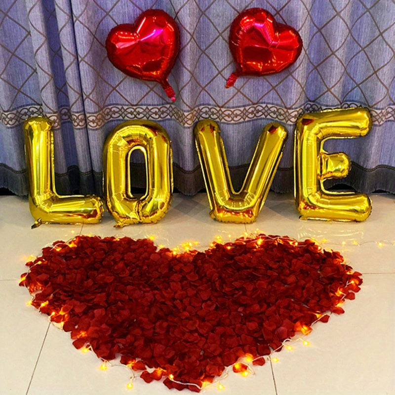 Fake Rose Petals for Wedding and Valentine's Day Decor, 1000 Pieces