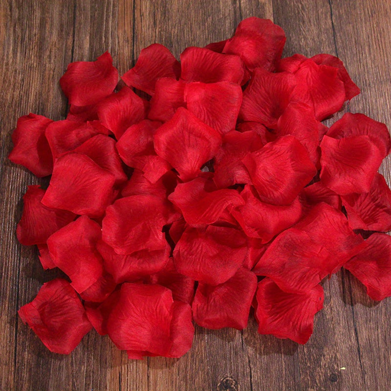 Fake Rose Petals for Wedding and Valentine's Day Decor, 1000 Pieces
