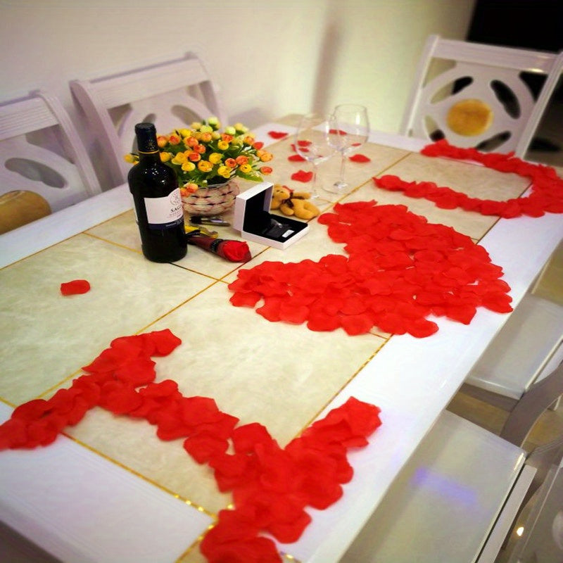 Fake Rose Petals for Wedding and Valentine's Day Decor, 1000 Pieces