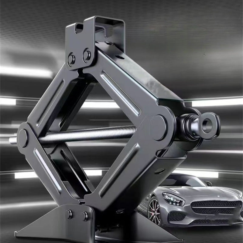 2 Ton Black Car Scissor Jack With Labor-Saving Wrench Tire Changing Tool