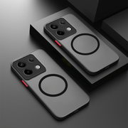 Matte Frosted Hard Phone Case for Xiaomi Poco and Mi Models Shockproof Magnetic Car Holder