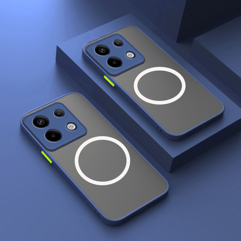 Matte Frosted Hard Phone Case for Xiaomi Poco and Mi Models Shockproof Magnetic Car Holder