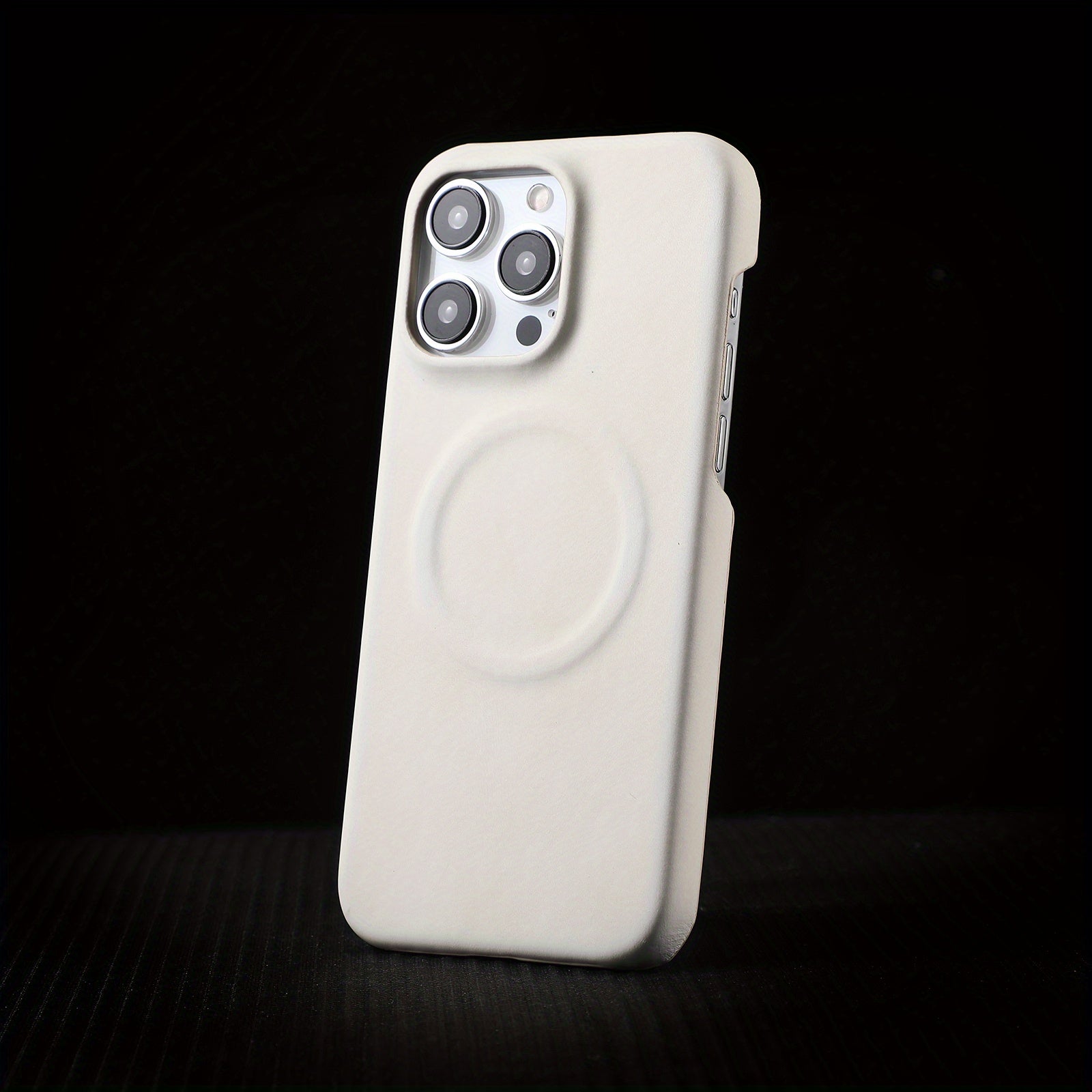 PU Leather Phone Case for iPhone 12 13 14 15 Pro Max with Magnetic Hard Cover Wireless Charging Compatible