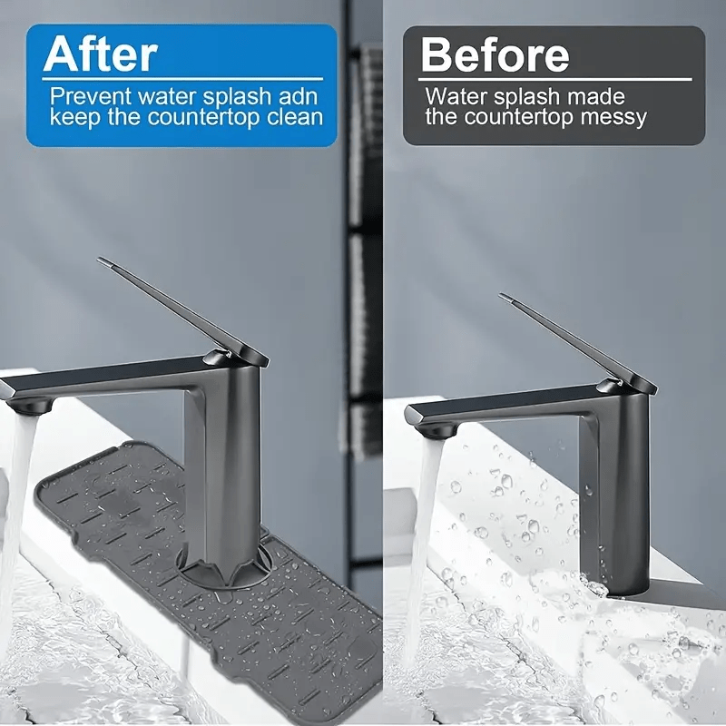 Mustahkam Silikon Kranchik Tomchilatgichi - Suvga chidamli, Oshxona va Hammom yuzalarida oson drenaj uchun burchakli
