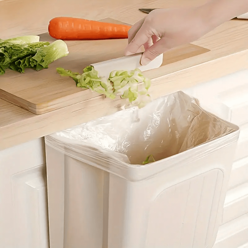 Large Folding Kitchen Trash Can with No-Bend Design and Colorful Accents