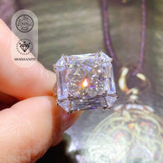 Kvadrat Moissanit uzuk 5ct Sterling kumush vintage uslubdagi zargarlik buyumlari to'ylar va sovgʻalar uchun