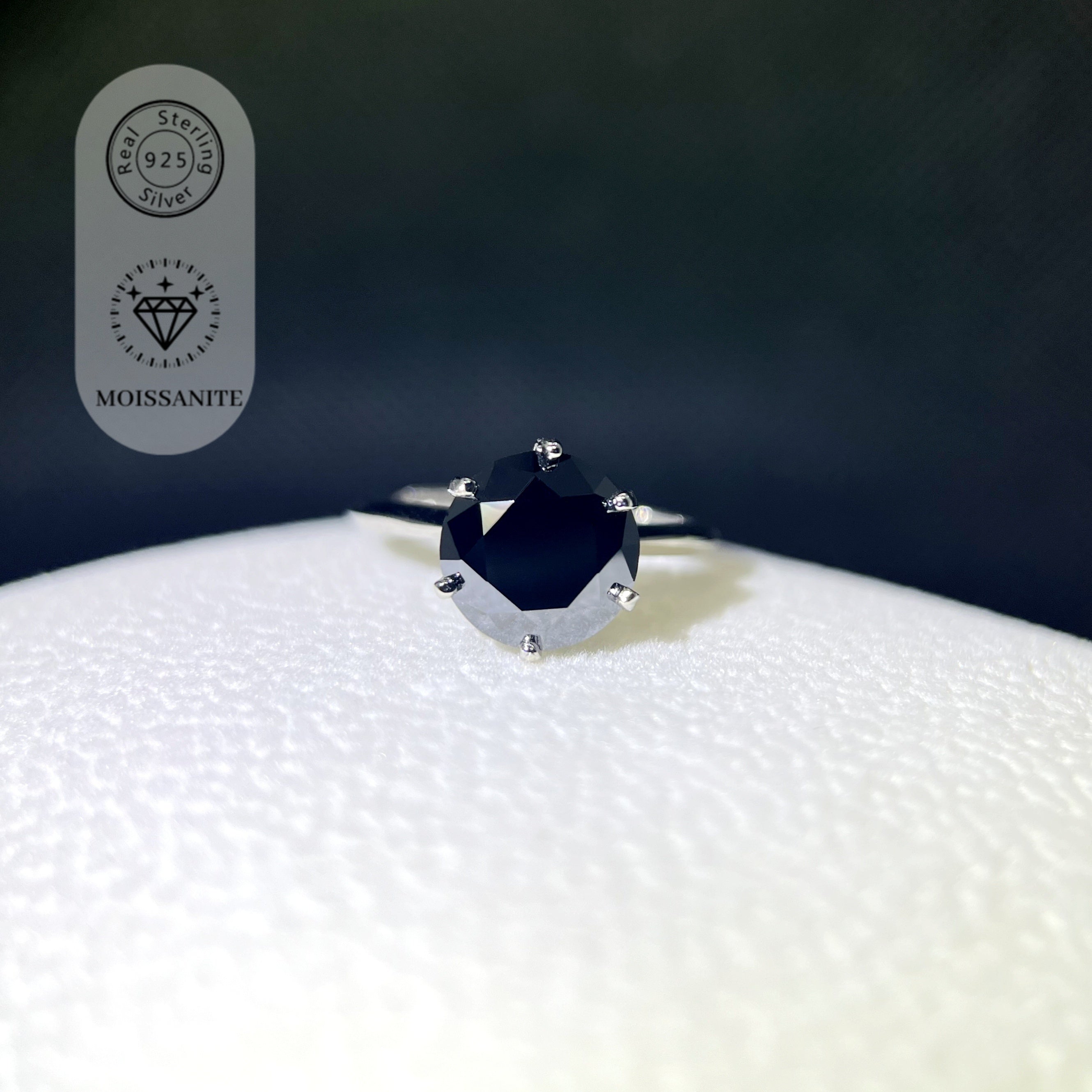 Sterling Silver 3ct Moissanite Ring for Women Wedding Engagement Jewelry