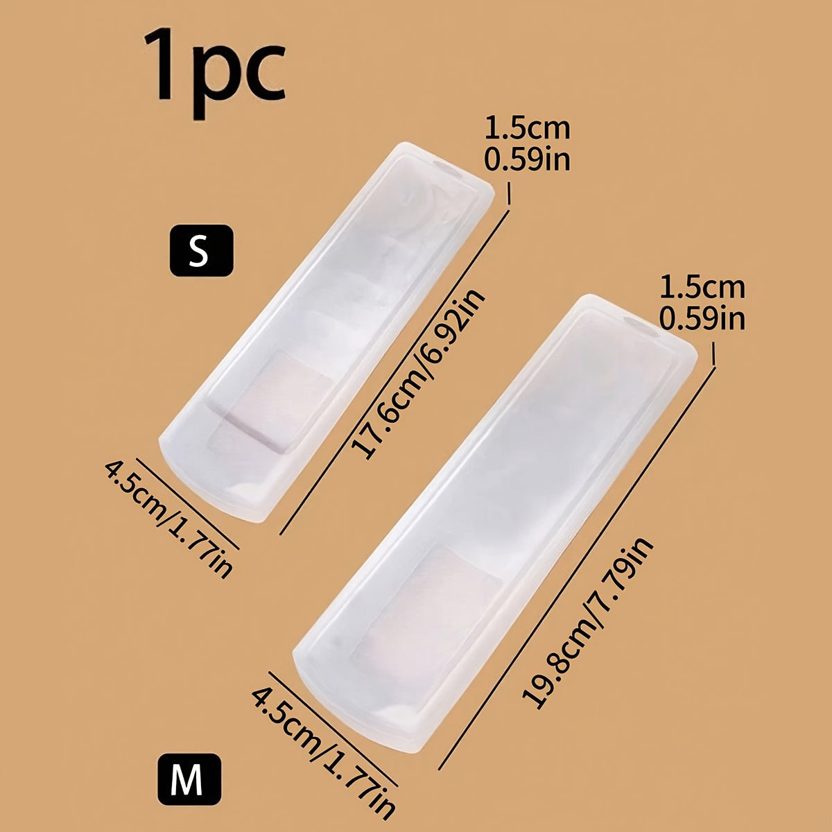 Cubierta de silicona transparente para control remoto de TV y aire acondicionado, a prueba de polvo, flexible, opciones de tamaño