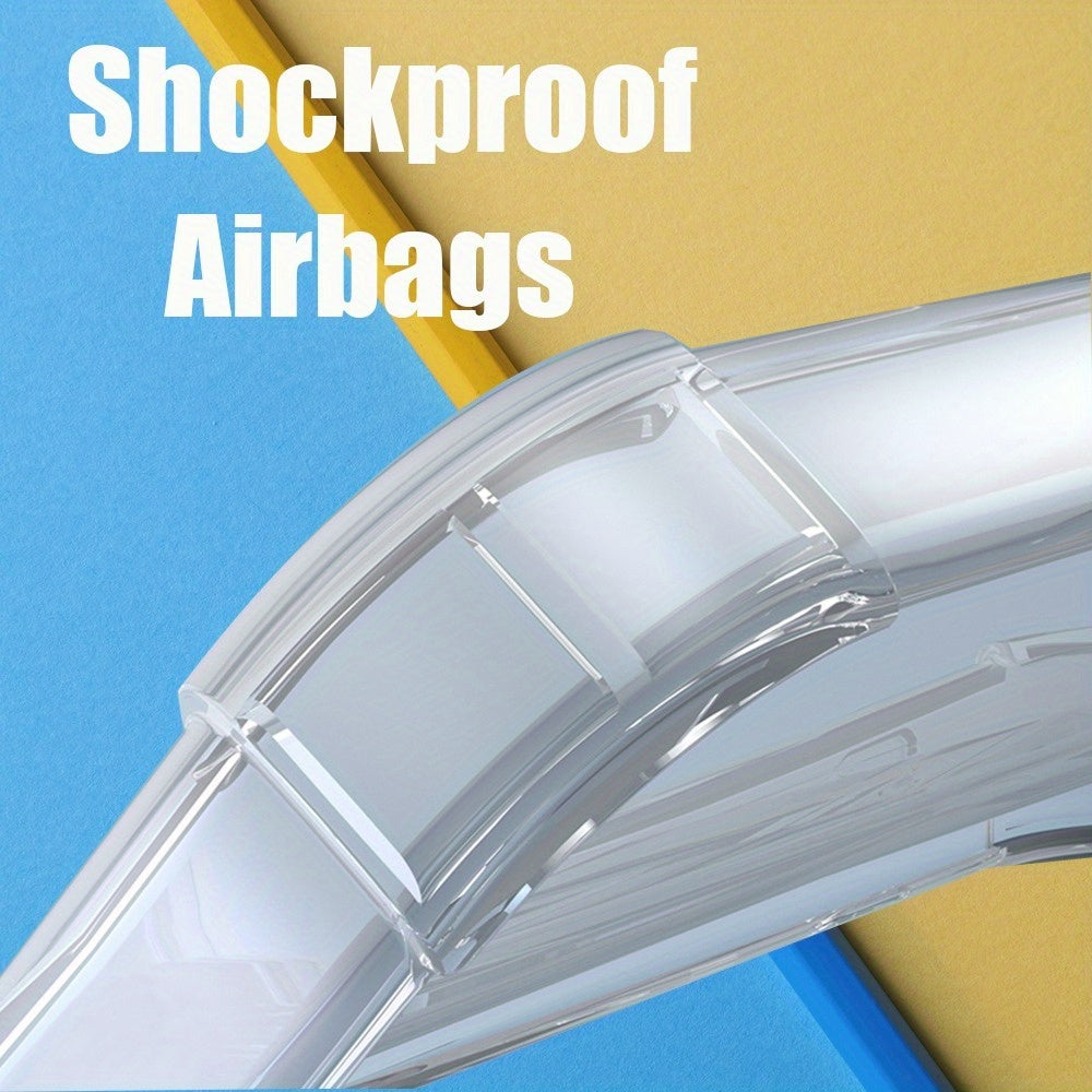 Прозрачный ударопрочный бамперный чехол для телефона Samsung Galaxy A15, A25, A35, A13.7 см 4G и 5G моделей с подушками безопасности в четырех углах и мягкой TPU задней крышкой.