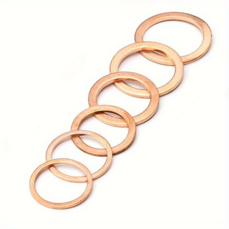 Solid Copper Washers Set for Boat Hardware and Maintenance