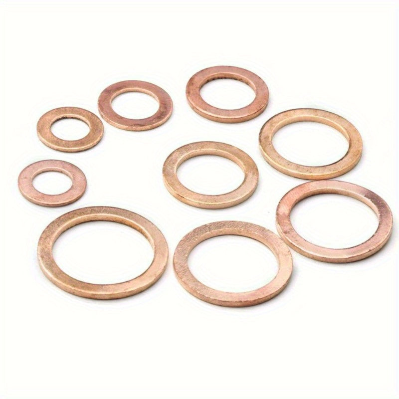 Solid Copper Washers Set for Boat Hardware and Maintenance
