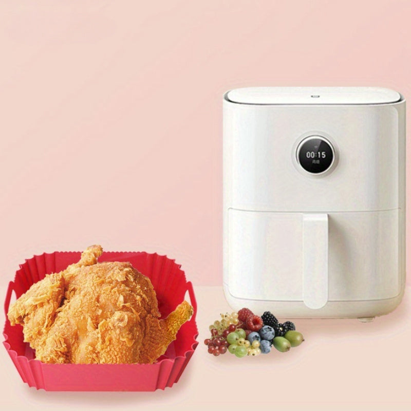 9-Inch Reusable Silicone Air Fryer Liner for 6-9 Quart Ovens and Microwaves