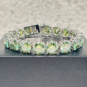 Sterling Silver Moissanite Bracelet for Women 85 Carats 5 Carat Stones Anniversary Gift
