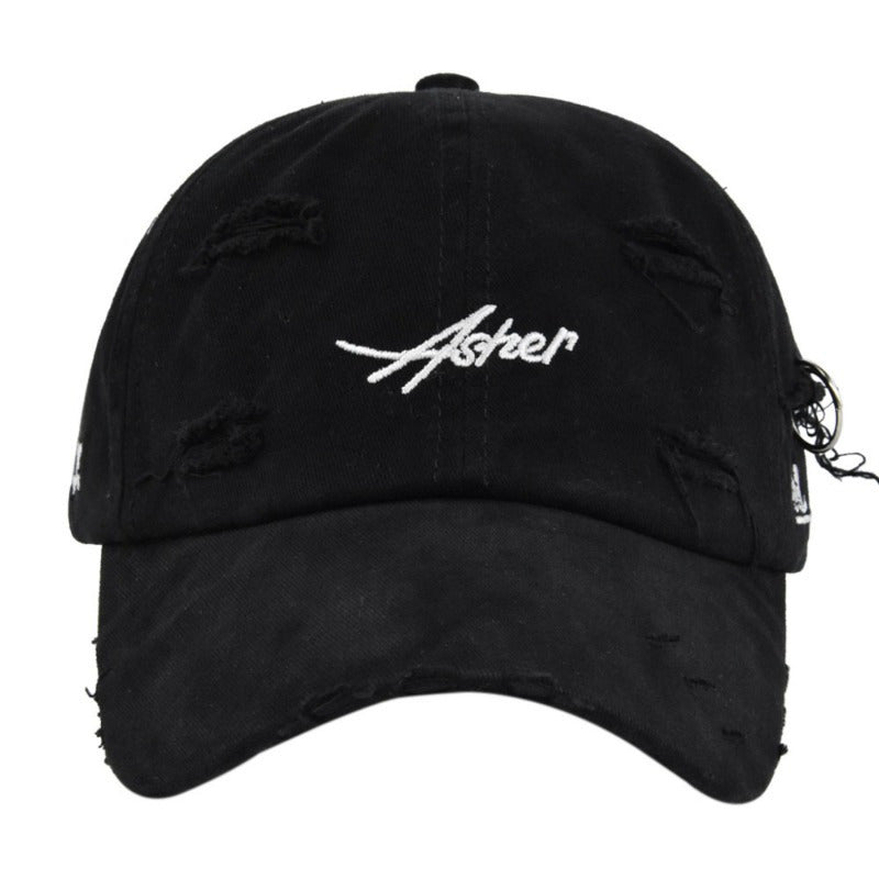 Retro Torn Baseball Cap for Men and Women Sun Protection Woven Fabric All-Season