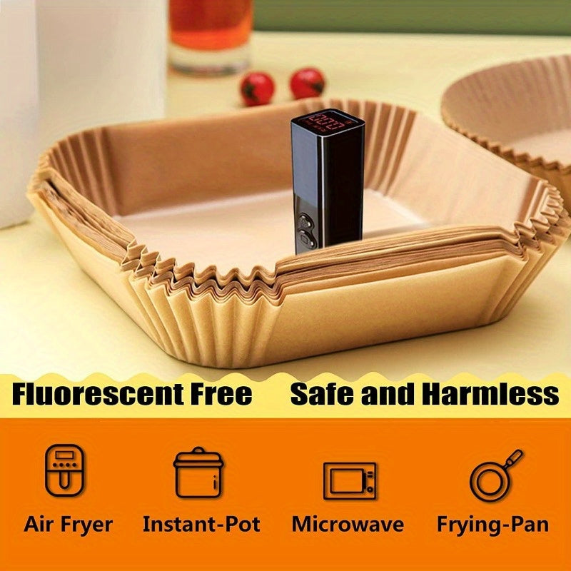 100 Pieces Air Fryer Parchment Paper Liners 22.86cm Non-Stick Waterproof
