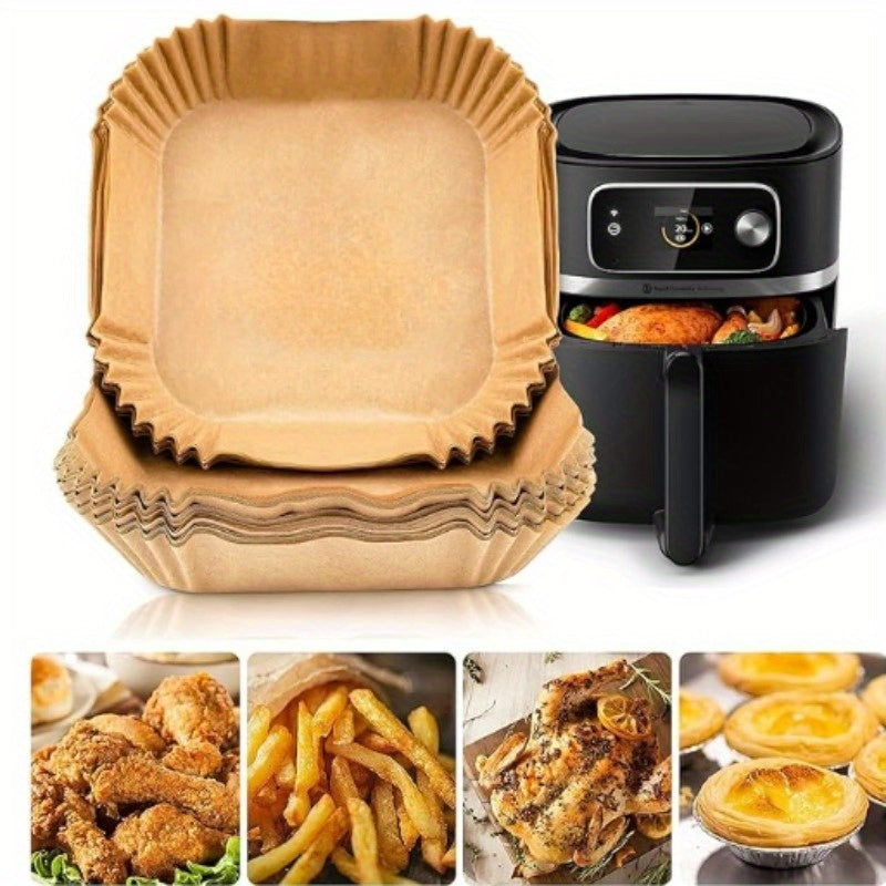 100 Pieces Air Fryer Parchment Paper Liners 22.86cm Non-Stick Waterproof