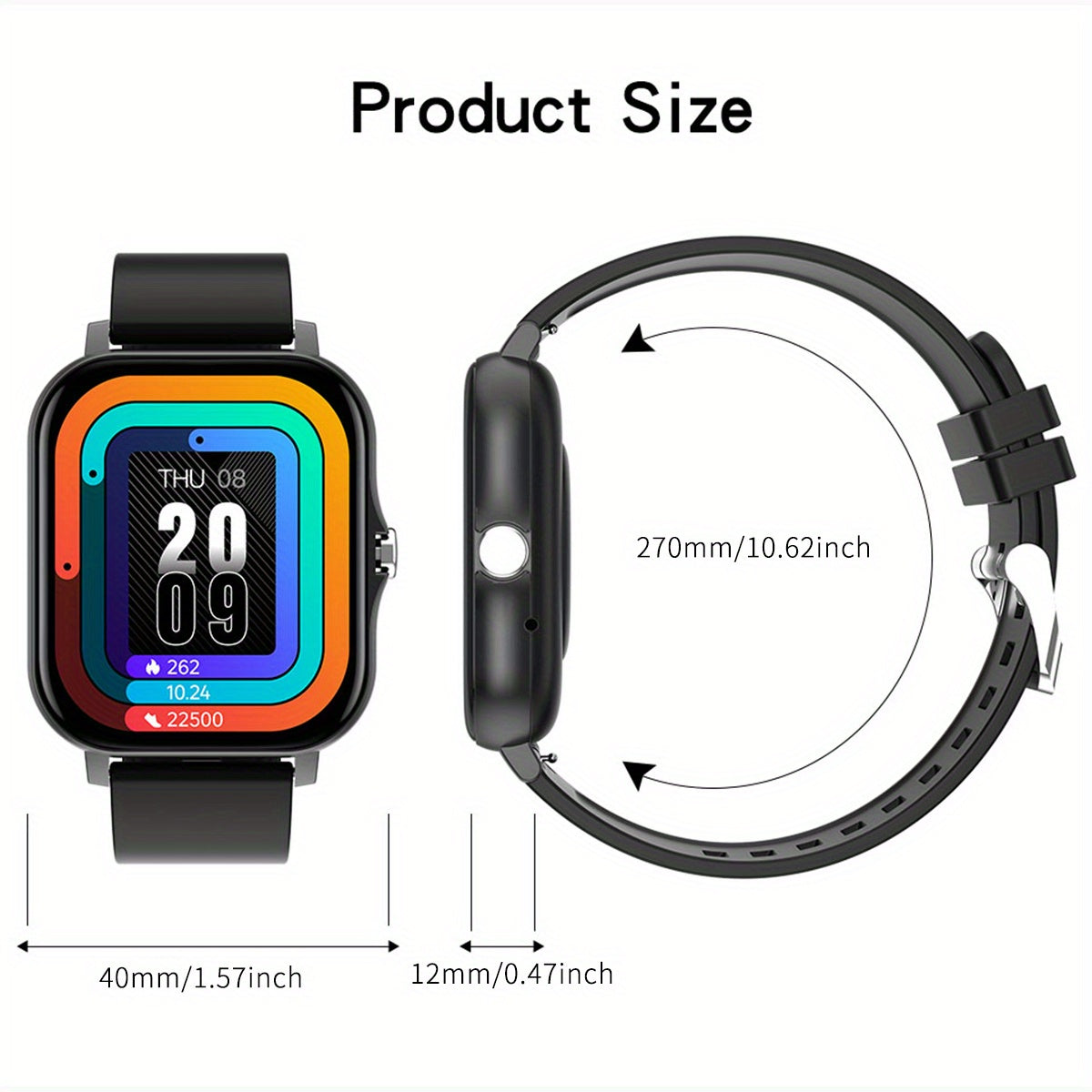 Women's Smartwatch with Call and Message Reminder Fitness Tracking and Music Control