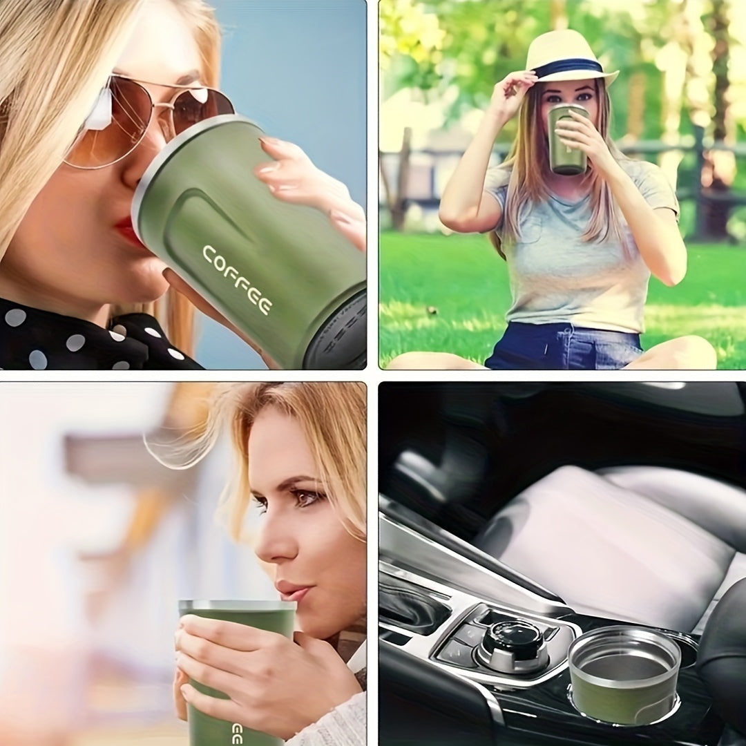 Портативный дорожный термос для офисных напитков, герметичный термокружка из многофункциональной нержавеющей стали 304 с вакуумной изоляцией - не требуется электричество