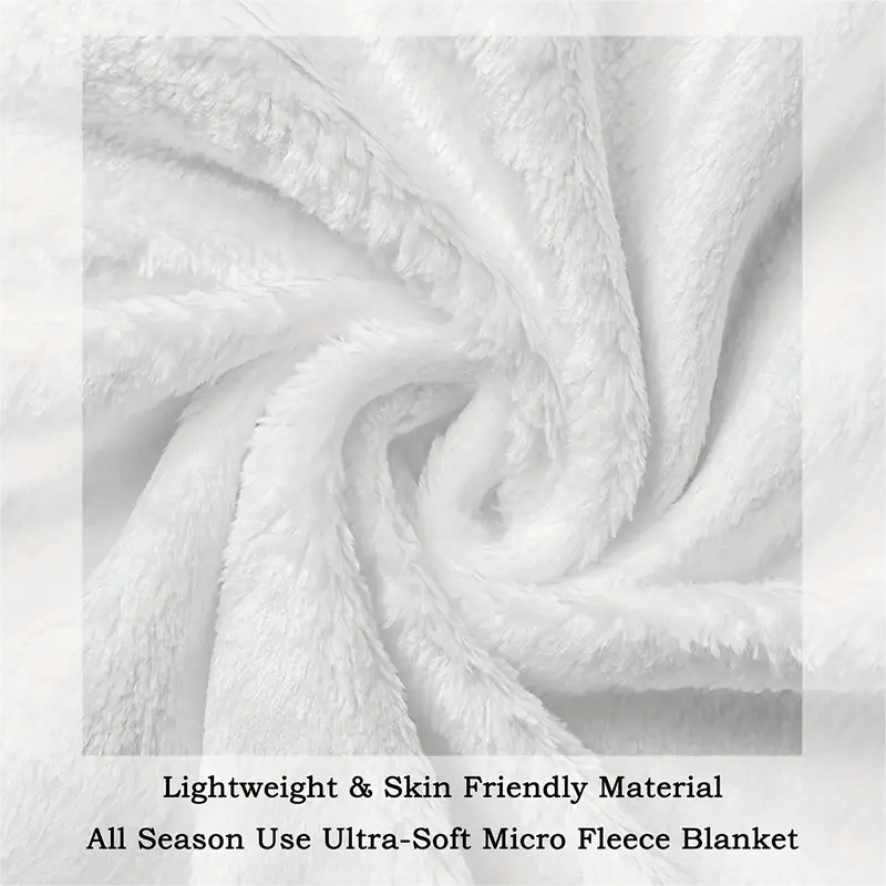 All Seasons Soft Flannel Fleece Throw Blanket for Adults Polyester Knitted Digital Print