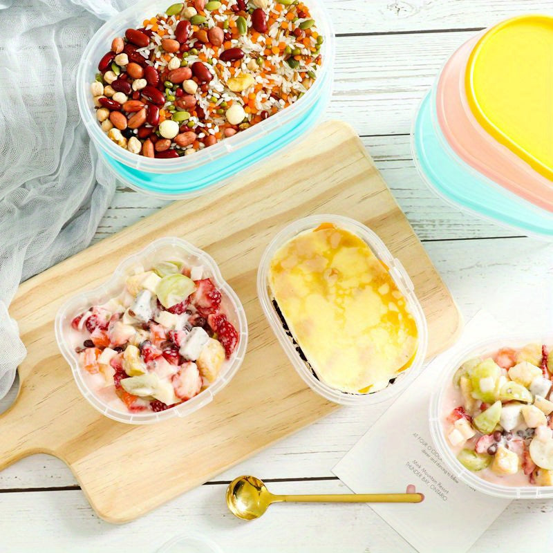 Set of 5 Kids Bento Boxes with Leakproof Lids for Snacks and Lunches