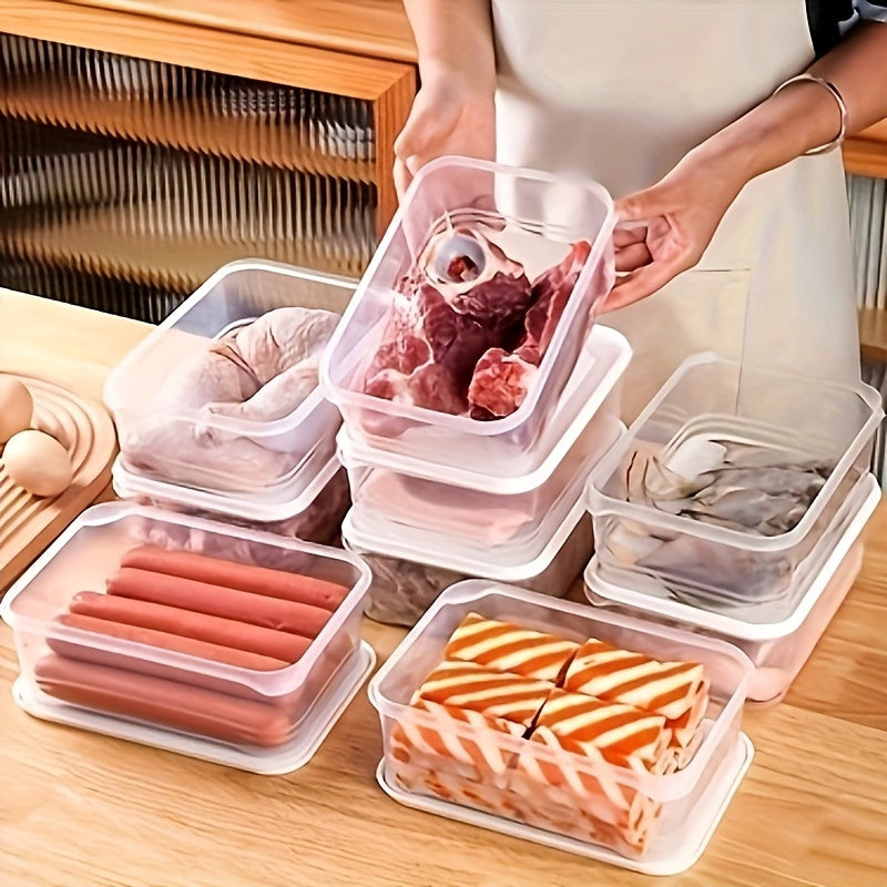 Frozen Meat Storage Box with 5 Compartments Food-Grade Grid Organizer